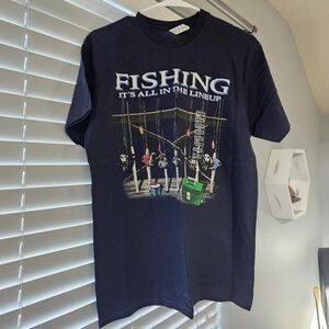 Fishing Graphic T-Shirt - Navy